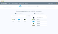 Screenshot of Integrator.io: Where the applications to integrate are chosen