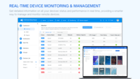 Screenshot of Remote device monitoring with screen captures and real-time device status tracking