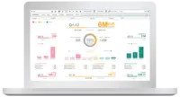 Screenshot of QlikView Sales Dashboard