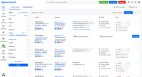 Screenshot of the new UX and dashboards for contact database.