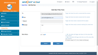 Screenshot of Email filter rule