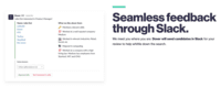 Screenshot of Seamless integration with Slack.