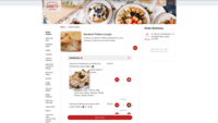 Screenshot of Menu information in Online Order