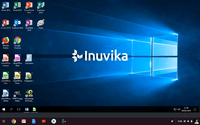 Screenshot of Windows shared desktop  (with preinstalled Linux and Windows apps) running in desktop mode on a Chromebook host.