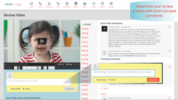 Screenshot of Streamline your video review process with time-stamped comments.