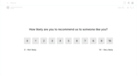 Screenshot of Email NPS survey