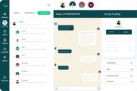 Screenshot of AiSensy App- Live Chat Interface