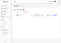 Screenshot of Leave requests are also super simple with Horizons. After an employee makes a leave request, you are notified to review and process the request. You can see a calendar view for each employee to track when they have taken leave or when they plan to take leave next.
