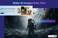 Screenshot of AI Text to Image Generator