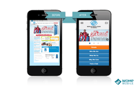 Screenshot of Boys & Girls Club of America's website on mobile devices before and after implementing MobileOptimize