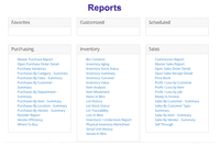 Screenshot of Customizable Reports