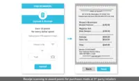 Screenshot of RECEIPT SCANNING TO AWARD POINTS FOR PURCHASES MADE AT 3RD PARTY RETAILERS