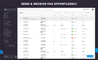 Screenshot of the dashboard where users can send and receive fax through filling all the needed information and preferred time. This helps users to schedule a fax that needs to be sent in a preferred schedule/time.