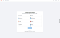 Screenshot of Choosing the client platform