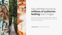 Screenshot of Get unlimited access to millions of authentic-looking stock images