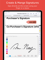 Screenshot of Sign directly on the screen using your finger or stylus