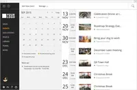 Screenshot of Simple events planning.
Promote events that are org wide, or tied to specific teams or locations. Never again will your sales meeting be the same day as the new building opening.