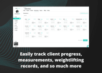 Screenshot of Track client progress, measure their success, and watch their growth right before your eyes.