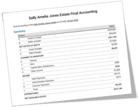Screenshot of Final Accounting (Customized, and Automated)
