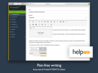 Screenshot of Pain-free writing with a powerful WYSIWYG editor and auto-save