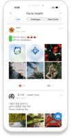 Screenshot of Feed:
Share experiences with other participants.