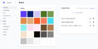Screenshot of Keep your look consistent with brand colors and custom fonts.