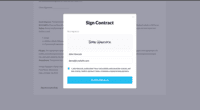 Screenshot of eSignatures – let clients sign documents and contracts with a digital signature, which works on any electronic device.