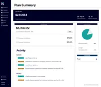 Screenshot of Admin Portal - A summary page offers a snapshot of the plan.