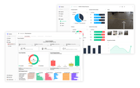 Screenshot of Dashboard & Analytics - YOOBIC's real-time dashboard is used to analyze data for employee engagement, operations and task management, training. Data can also be exported and reported.
