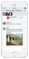 Screenshot of A Group Conversation With Files and Photos (iPhone)
