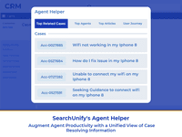 Screenshot of SearchUnify's Agent Helper