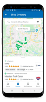 Screenshot of Shop Directory - Maintenance Shop Integration on Fleetio Go Mobile App