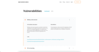Screenshot of Vulnerabilities page with an expanded category