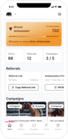 Screenshot of Ambassador portal that engages and informs