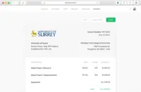 Screenshot of Create invoices from the logged work just in a few clicks. Watch the reported time and the accurate time invoiced.