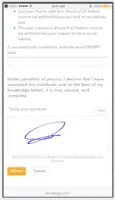 Screenshot of Fingertip Signature - Best in class eSignatures allows employees to sign forms with their fingers on mobile devices including timestamp and IP address.