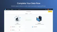 Screenshot of Complete a data flow by connecting a source to a destination and get data flowing automatically at regular intervals.