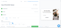 Screenshot of Datatrics Touchpoint Editor