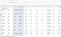 Screenshot of DHTMLX Spreadsheet