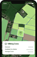 Screenshot of Dried matter prediction in the farm