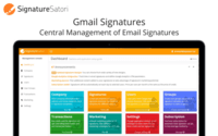 Screenshot of Central mamagement of email signatures in Google Apps.