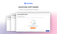 Screenshot of Zapier integration can be used to automate card-sending and integrate with 1000s of apps