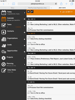 Screenshot of Mobile interface on iPad