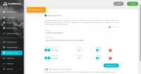 Screenshot of User panel - registration forms + automation