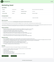 Screenshot of Share the job description link with your network to attract applicants.
