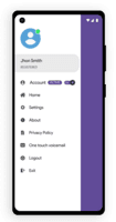 Screenshot of navigational menu and options.