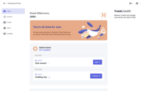 Screenshot of User friendly participant portal