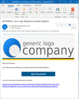 Screenshot of Customizable white labeling tools when sending a document