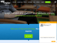 Screenshot of SnapEngage is easy to install on any website and helps convert website visitors into engaged customers.