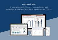 Screenshot of The empower® suite is the only all-in-one solution that empowers your productivity and brand across all Microsoft Office applications - PowerPoint, Word, Outlook, Excel.